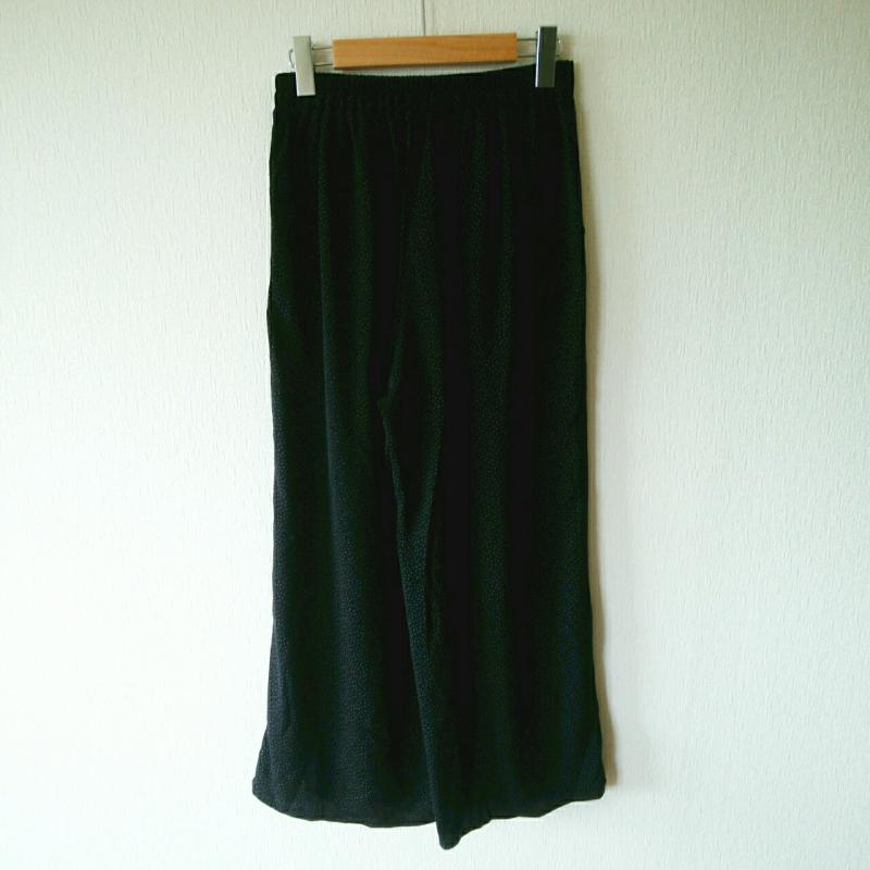 ショコラ フィネ ローブ chocol raffine robe ボトムス ボトムス ワイドパンツ FREE ドット 黒 / ブラック / X 灰 / グレー /  レディース USED 古着 中古 10004860