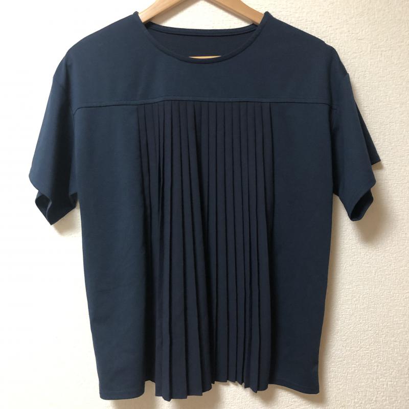 ヨーロ YOLO カットソー 半袖 38 無地 紺 / ネイビー /  レディース USED 古着 中古 10004943