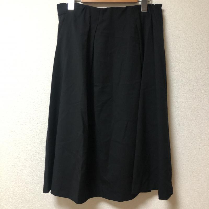 エンネア Ennea スカート ひざ丈スカート 38 無地 黒 / ブラック /  レディース USED 古着 中古 10004951