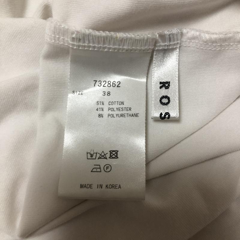 ロージー ROSIEE カットソー 半袖 38 無地 白 / ホワイト /  レディース USED 古着 中古 10004969