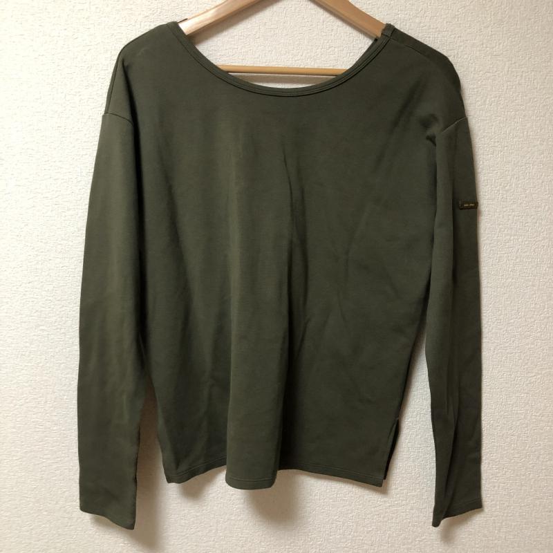 ノーブルブラン NobleBlanc カットソー 長袖 40 無地 X ワンポイント 緑 / グリーン /  レディース USED 古着 中古 10004974