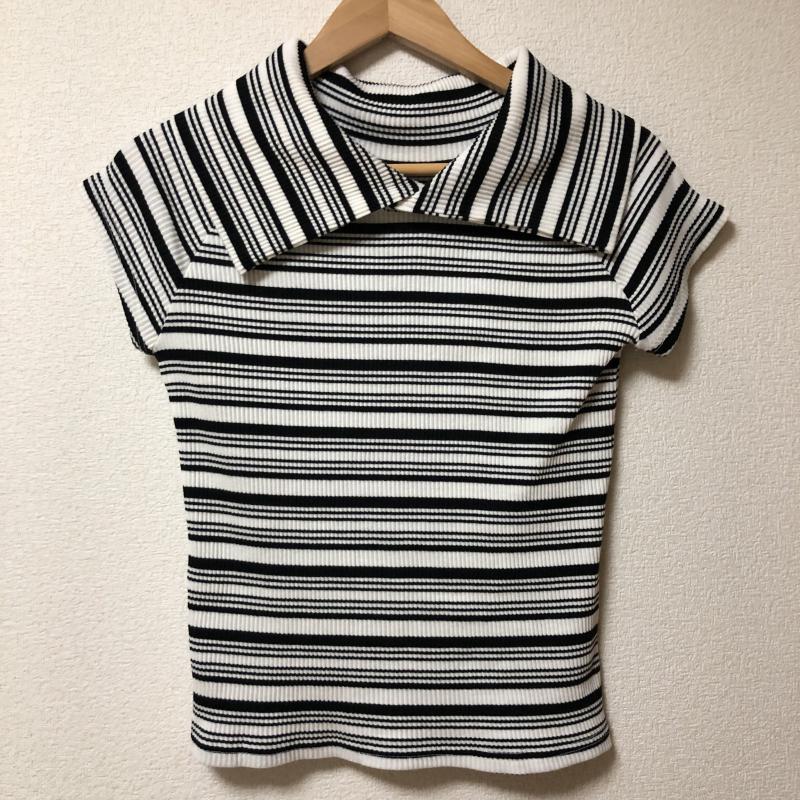 リアラ Reala カットソー 半袖 M ボーダー柄 白 / ホワイト / X 青 / ブルー /  レディース USED 古着 中古 10004983