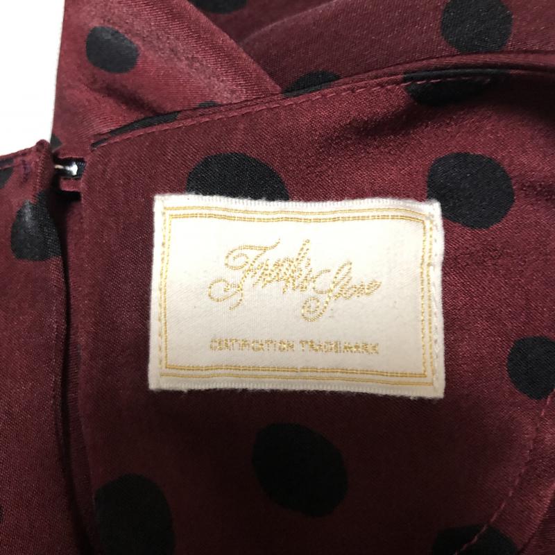 フリークスストア FREAK'S STORE カットソー 長袖 FREE ドット 黒 / ブラック / X 赤 / レッド /  レディース USED 古着 中古 10004986