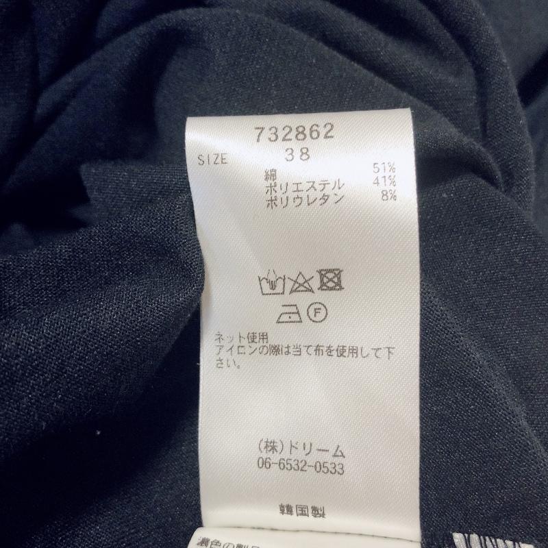 ロージー ROSIEE カットソー 半袖 38 無地 黒 / ブラック /  レディース USED 古着 中古 10004994