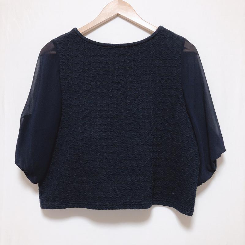 ヨーロ YOLO カットソー 半袖 36 無地 X  紺 / ネイビー /  レディース USED 古着 中古 10005012