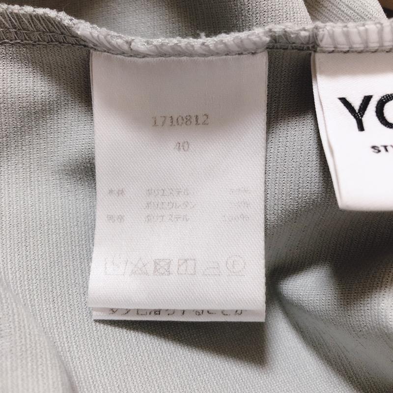 ヨーロ YOLO カットソー 半袖 40 無地 白 / ホワイト / X 緑 / グリーン /  レディース USED 古着 中古 10005014