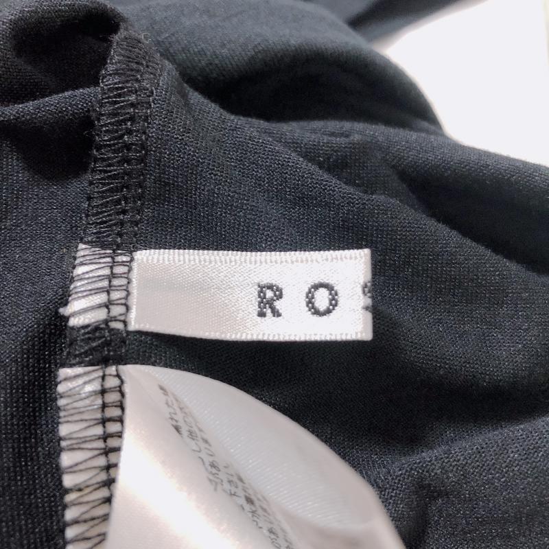 ロージー ROSIEE カットソー 半袖 38 無地 黒 / ブラック /  レディース USED 古着 中古 10005025