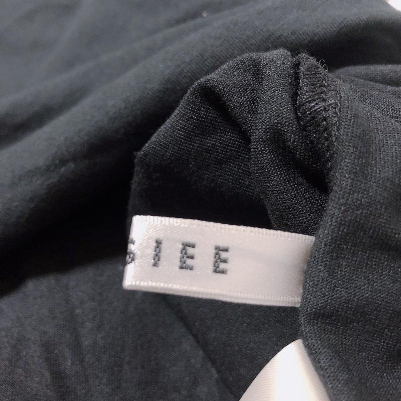 ロージー ROSIEE カットソー 半袖 38 無地 黒 / ブラック /  レディース USED 古着 中古 10005025