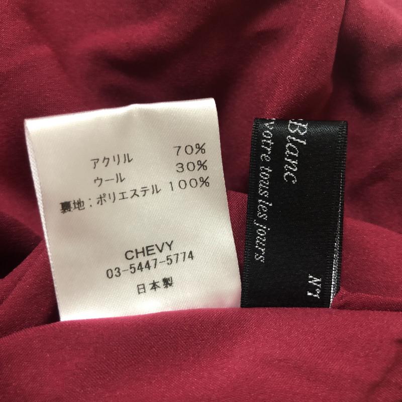 ノーブルブラン NobleBlanc スカート ひざ丈スカート 38 無地 赤 / レッド /  レディース USED 古着 中古 10005058