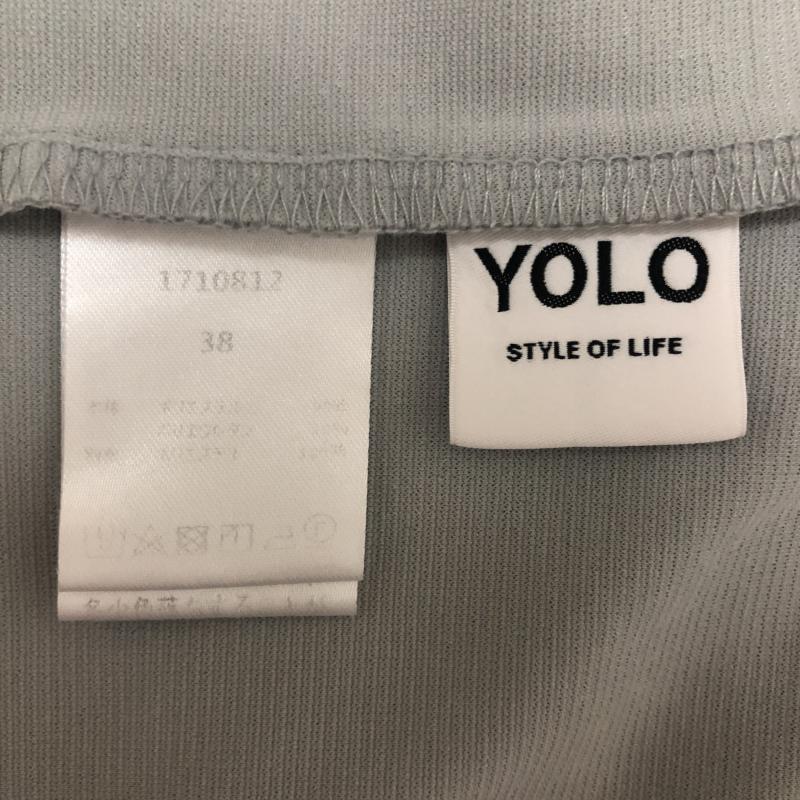 ヨーロ YOLO カットソー 半袖 38 無地 白 / ホワイト / X 緑 / グリーン /  レディース USED 古着 中古 10005063