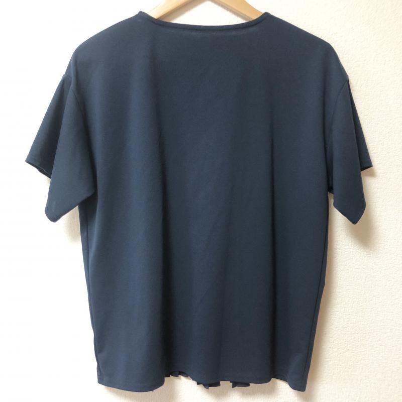 ドナマリー DONA MARIE カットソー 半袖 38 無地 紺 / ネイビー /  レディース USED 古着 中古 10005065