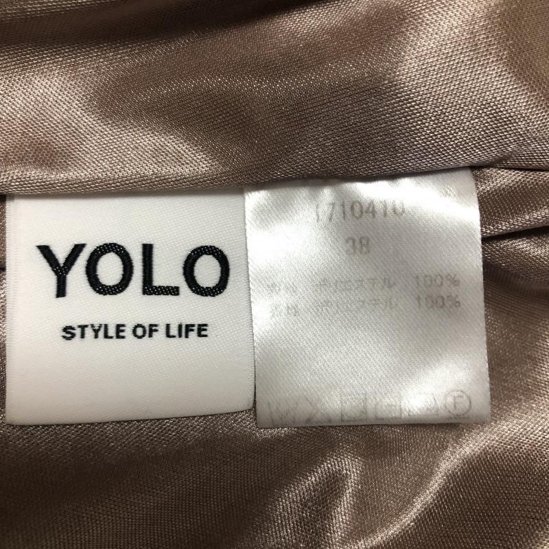 ヨーロ YOLO ワンピース ひざ丈スカート 38 花柄 ベージュ / ベージュ / X マルチカラー / マルチカラー /  レディース USED 古着 中古 10005068