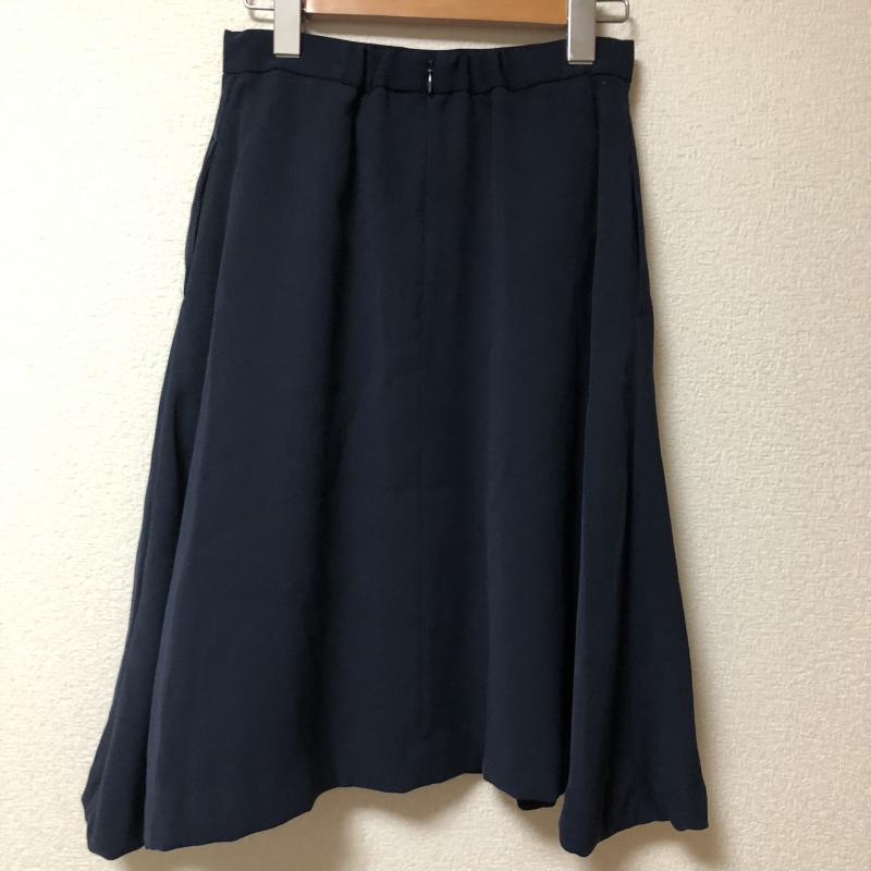 エンネア Ennea スカート ひざ丈スカート 38 無地 紺 / ネイビー /  レディース USED 古着 中古 10005081