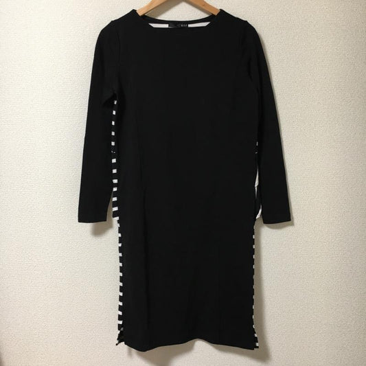 ルール RULe ワンピース ひざ丈スカート M 無地 X ボーダー柄 黒 / ブラック / X 白 / ホワイト /  レディース USED 古着 中古 10005160