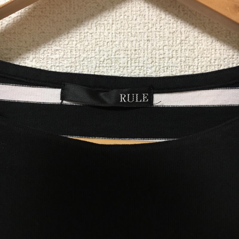 ルール RULe ワンピース ひざ丈スカート M 無地 X ボーダー柄 黒 / ブラック / X 白 / ホワイト /  レディース USED 古着 中古 10005160