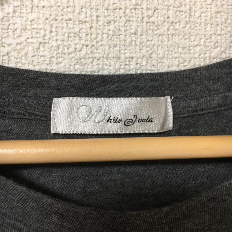 ホワイトジョーラ White Joola カットソー 長袖 38 無地 灰 / グレー /  レディース USED 古着 中古 10005179