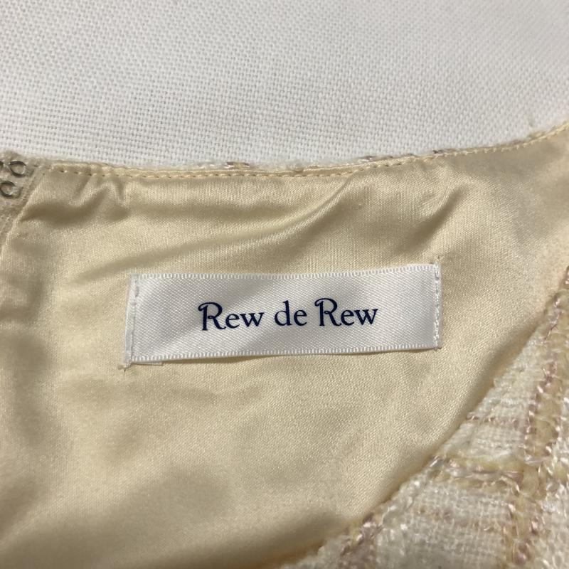 ルゥデルゥ Rew de Rew ワンピース ひざ丈スカート S チェック ベージュ / ベージュ /  レディース USED 古着 中古 10005188