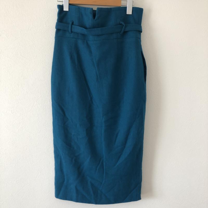 ロージー ROSIEE スカート ひざ丈スカート S 無地 青 / ブルー /  レディース USED 古着 中古 10005383