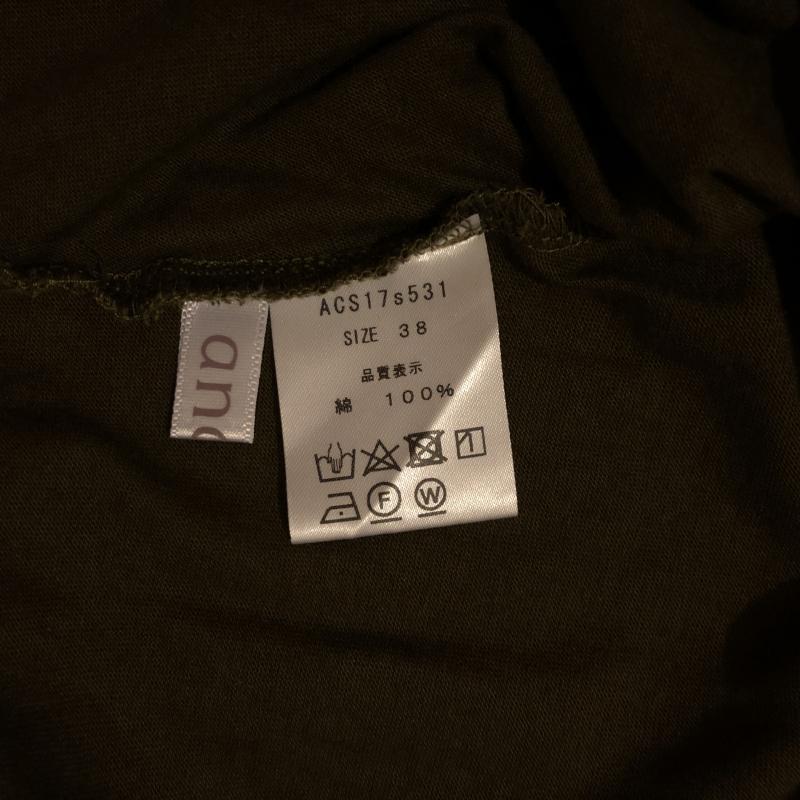アナナス anana カットソー 長袖 袖にデザイン 38 無地 緑 / グリーン /  レディース USED 古着 中古 10005398