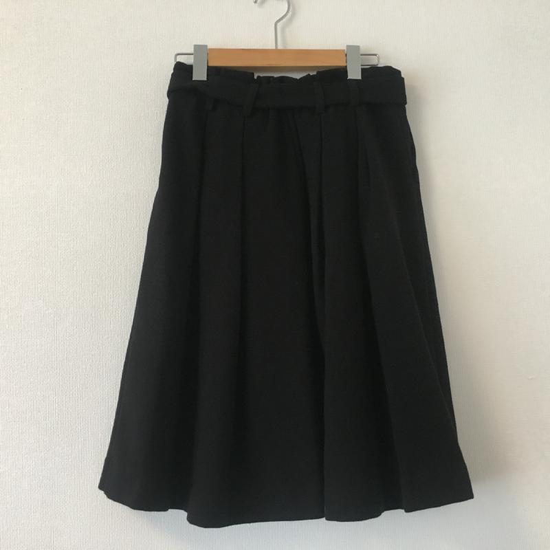 エンネア Ennea スカート ひざ丈スカート 38 無地 黒 / ブラック /  レディース USED 古着 中古 10005445