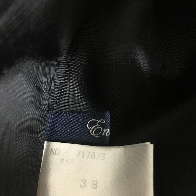 エンネア Ennea スカート ひざ丈スカート 38 無地 黒 / ブラック /  レディース USED 古着 中古 10005445