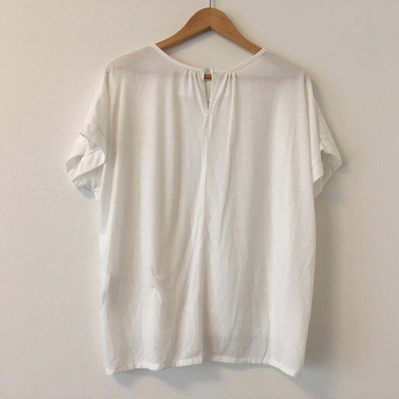 ヨーロ YOLO カットソー 半袖 38 無地 白 / ホワイト /  レディース USED 古着 中古 10005453