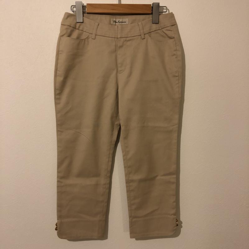クリアインプレッション CLEAR IMPRESSION パンツ チノパン 裾にボタン 1 無地 ベージュ / ベージュ /  レディース USED 古着 中古 10005509