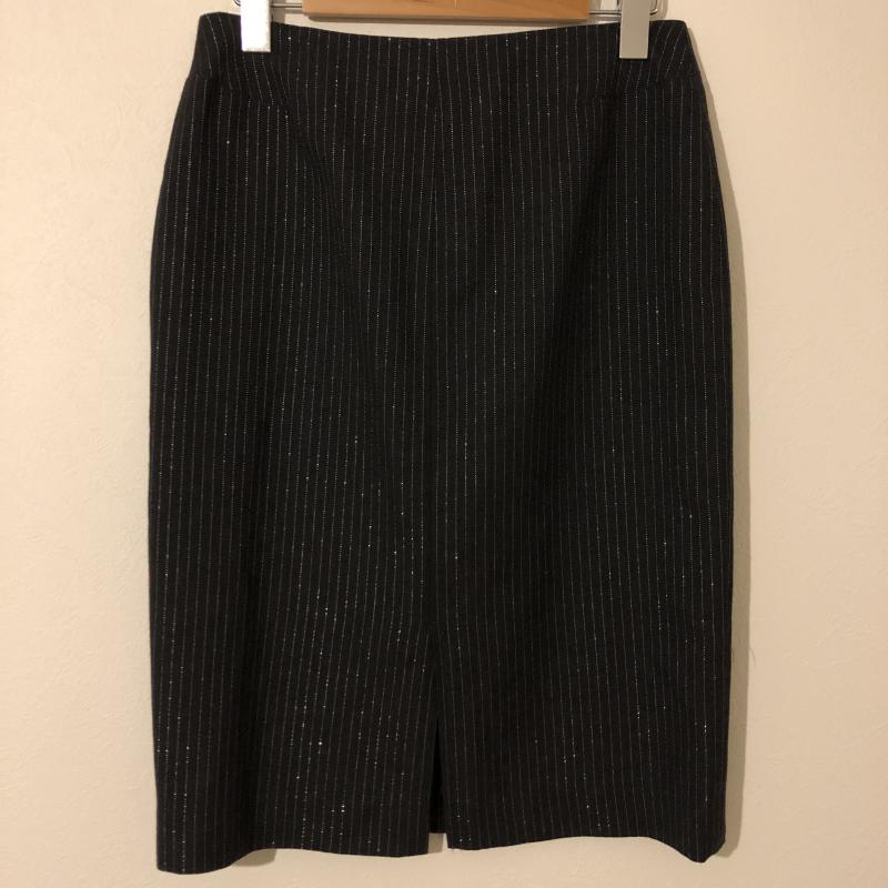 スピック＆スパン Spick & Span スカート ひざ丈スカート 38 ストライプ 灰 / グレー / X 銀 / シルバー /  レディース USED 古着 中古 10005528