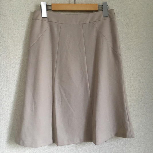リフレクト Reflect スカート ひざ丈スカート ゴアードスカート 無地 ベージュ / ベージュ /  レディース USED 古着 中古 10005574