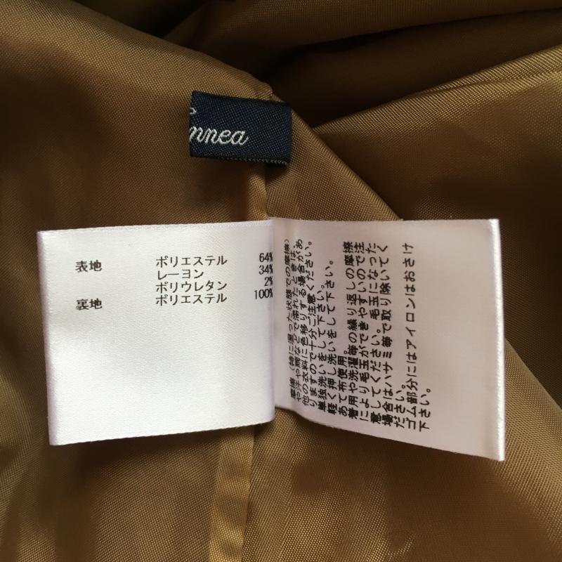 エンネア Ennea スカート ひざ丈スカート ギャザースカート 38 無地 茶 / ブラウン /  レディース USED 古着 中古 10005583
