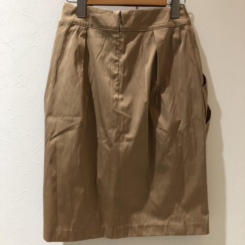 ソブ SOV. スカート ひざ丈スカート 36 無地 ベージュ / ベージュ /  レディース USED 古着 中古 10005668