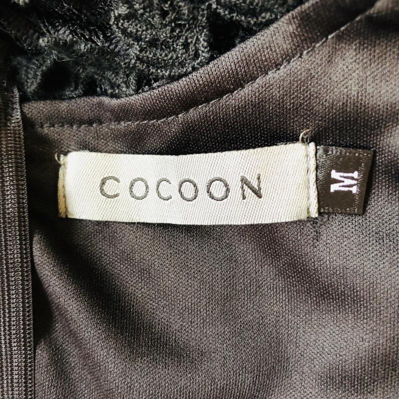 コクーン COCOON ワンピース ひざ丈スカート M 無地 黒 / ブラック /  レディース USED 古着 中古 10005709
