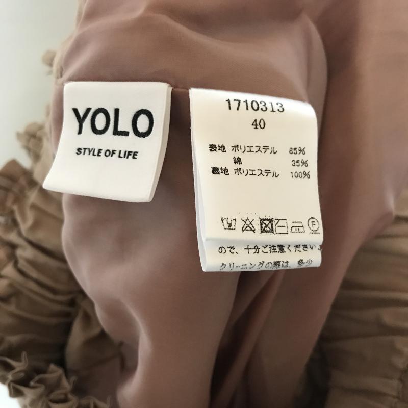 ヨーロ YOLO スカート ひざ丈スカート 40 無地 ベージュ / ベージュ /  レディース USED 古着 中古 10005840