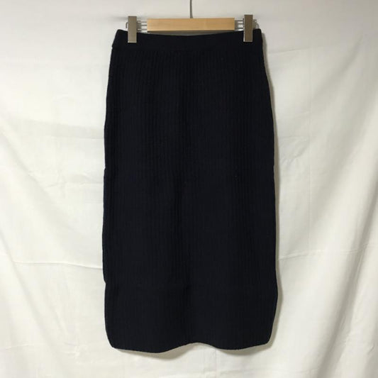 メイソングレイ MAYSON GREY スカート ロングスカート 1 無地 紺 / ネイビー /  レディース USED 古着 中古 10005853