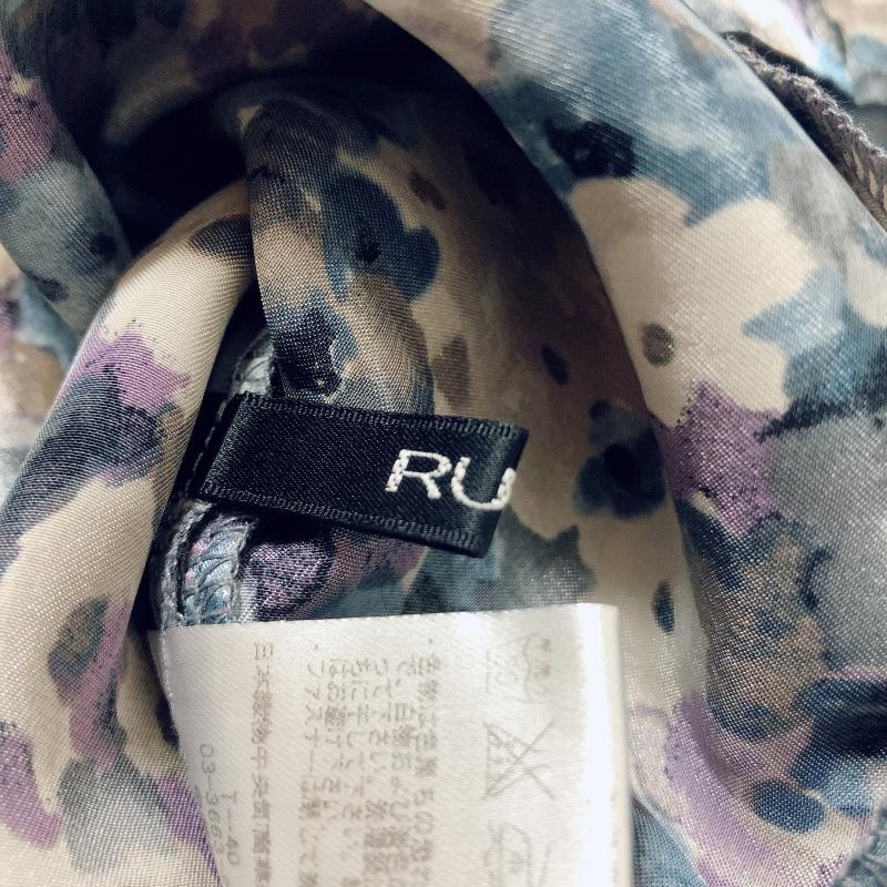 ルール RULe シャツ、ブラウス 七分袖 M 花柄 X グラデーション 青 / ブルー / X 白 / ホワイト / X 紫 / パープル /  レディース USED 古着 中古 10005889