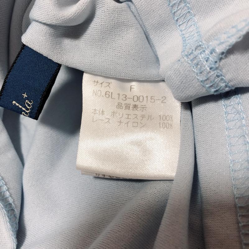 リアラ Reala シャツ、ブラウス 七分袖 FREE 無地 X 刺繍 X 花柄 青 / ブルー /  レディース USED 古着 中古 10005901