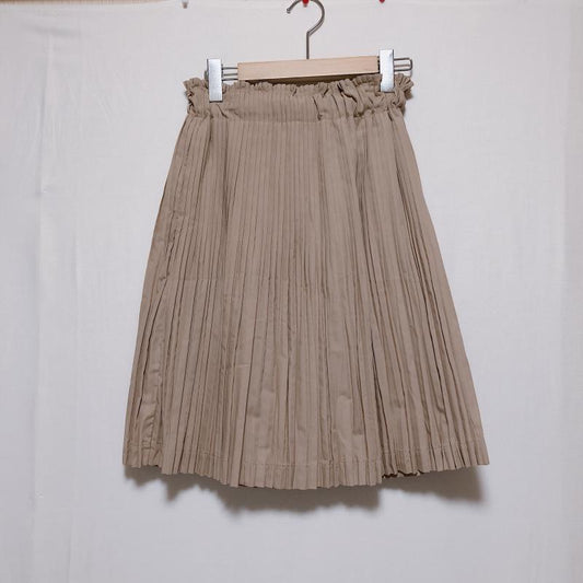 ヨーロ YOLO スカート ひざ丈スカート 38 無地 ベージュ / ベージュ /  レディース USED 古着 中古 10005902