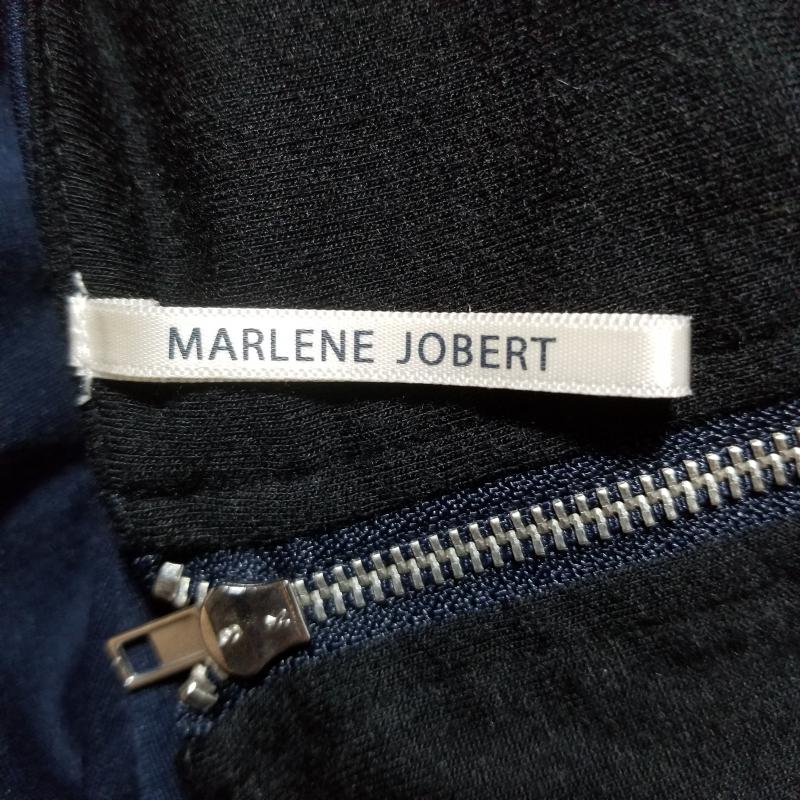 マルレーヌ ジョベル MARLENE JOBERT ワンピース ひざ丈スカート チュニックワンピース M 無地 黒 / ブラック / X 紺 / ネイビー /  レディース USED 古着 中古 10005993