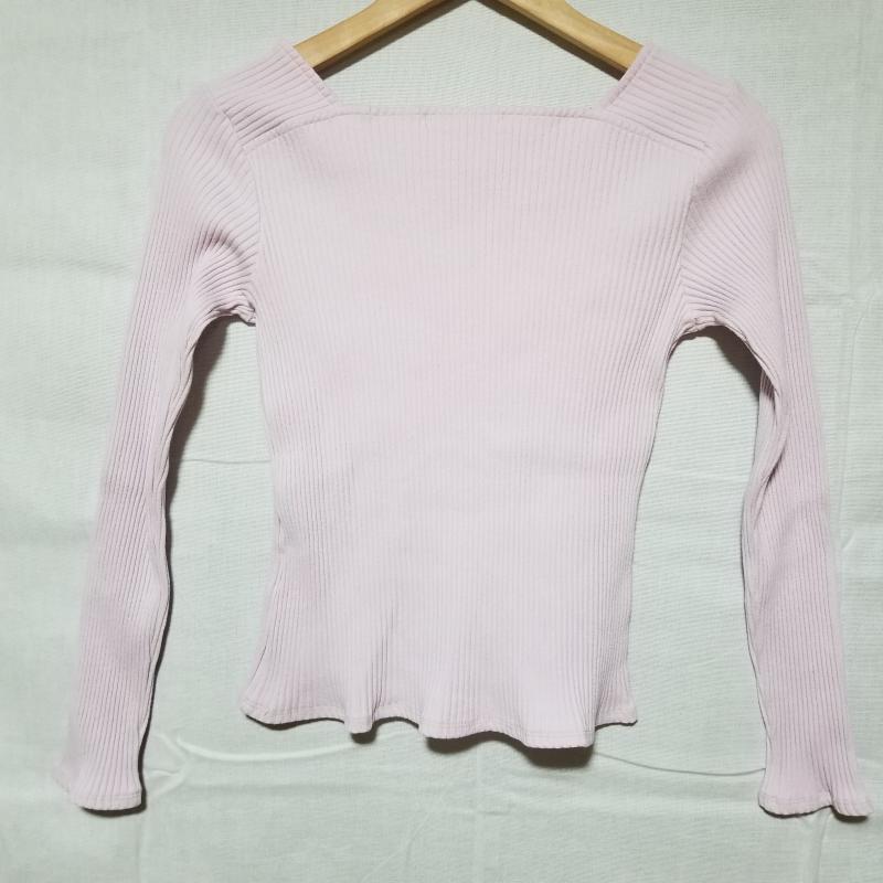 ドナマリー DONA MARIE カットソー 長袖 38 無地 桃 / ピンク /  レディース USED 古着 中古 10005996