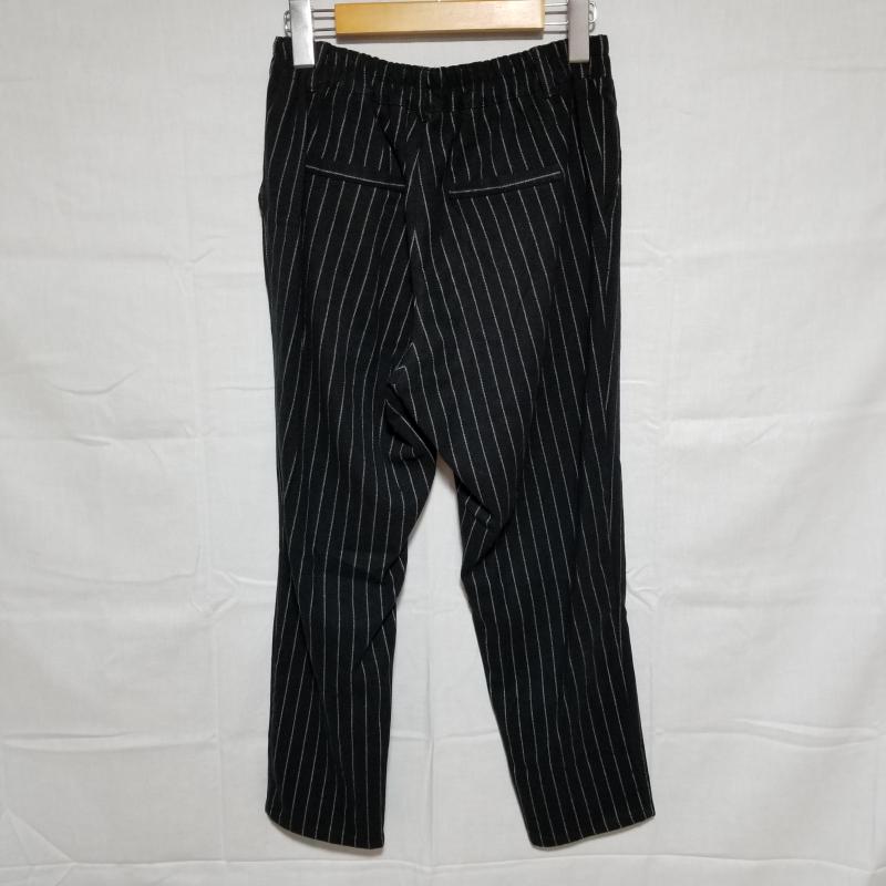ダブルダージル DOUBLEDAZZLE パンツ スラックス イージーパンツ M ストライプ 黒 / ブラック / X 白 / ホワイト /  レディース USED 古着 中古 10006003