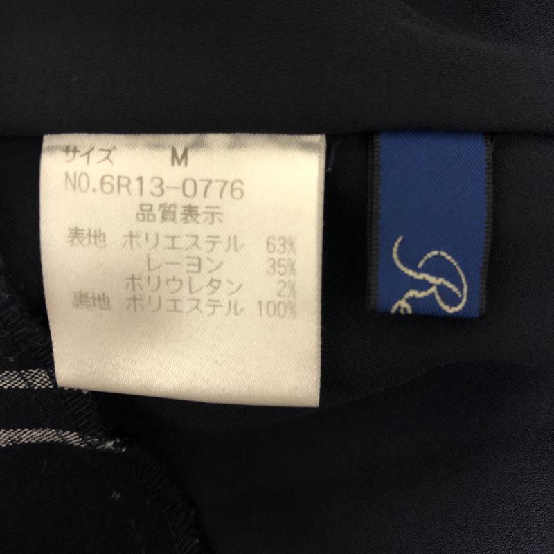 リアラ Reala カットソー 長袖 M チェック 紺 / ネイビー / X 白 / ホワイト /  レディース USED 古着 中古 10006039