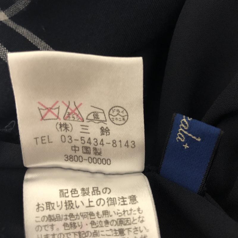 リアラ Reala カットソー 長袖 M チェック 紺 / ネイビー / X 白 / ホワイト /  レディース USED 古着 中古 10006039