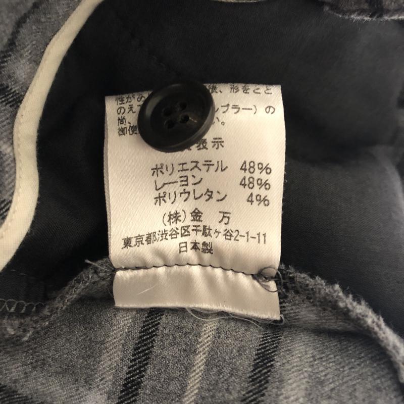 ハリス Harriss パンツ スラックス 34 チェック 灰 / グレー / X 白 / ホワイト / X 黒 / ブラック /  レディース USED 古着 中古 10006069