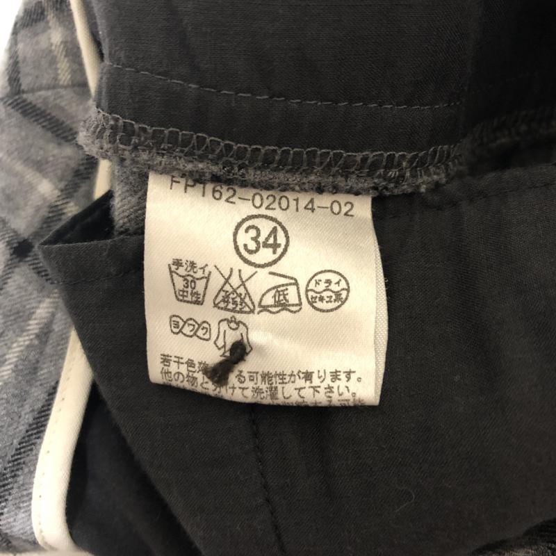 ハリス Harriss パンツ スラックス 34 チェック 灰 / グレー / X 白 / ホワイト / X 黒 / ブラック /  レディース USED 古着 中古 10006069