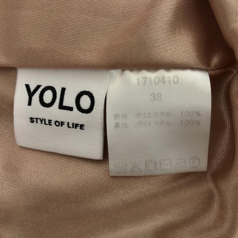 ヨーロ YOLO ワンピース ひざ丈スカート 38 花柄 茶 / ブラウン /  レディース USED 古着 中古 10006073