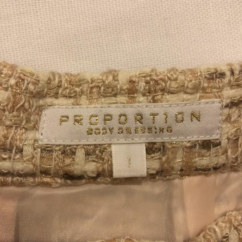 プロポーションボディドレッシング PROPORTION BODY DRESSING スカート ひざ丈スカート 1 総柄 金 / ゴールド / X 白 / ホワイト / X ベージュ / ベージュ / X 茶 / ブラウン /  レディース USED 古着 中古 10006120