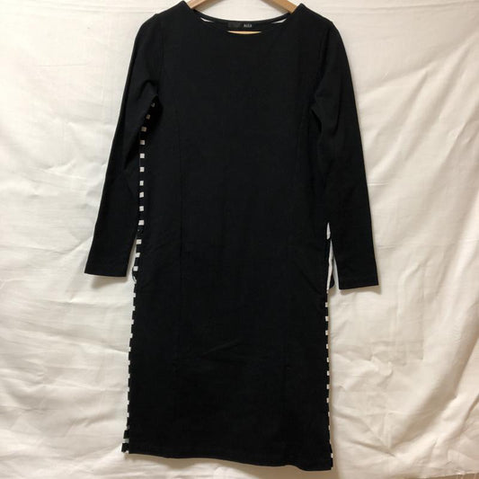 ルール RULe ワンピース ひざ丈スカート M ボーダー柄 X 無地 黒 / ブラック / X 白 / ホワイト /  レディース USED 古着 中古 10006143