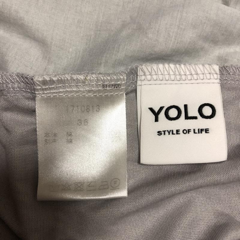 ヨーロ YOLO カットソー 半袖 36 無地 灰 / グレー /  レディース USED 古着 中古 10006154