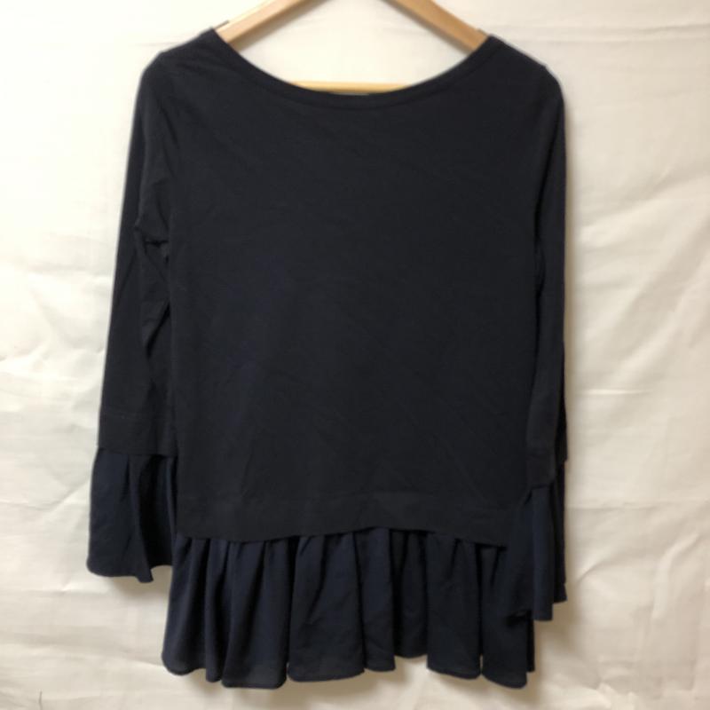 リズム R-ISM カットソー 長袖 2 無地 黒 / ブラック / X 紺 / ネイビー /  レディース USED 古着 中古 10006163