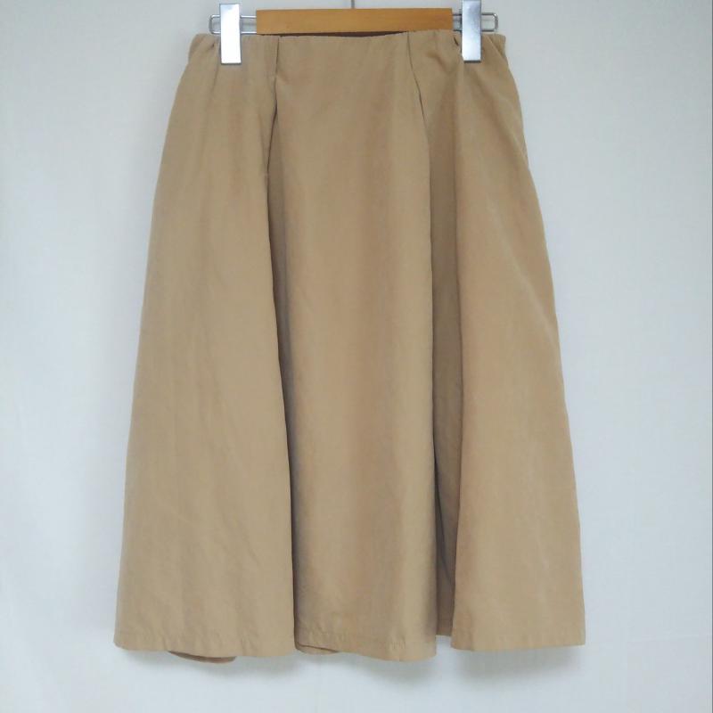 ジェナ jena スカート ひざ丈スカート M 無地 ベージュ / ベージュ /  レディース USED 古着 中古 10006189
